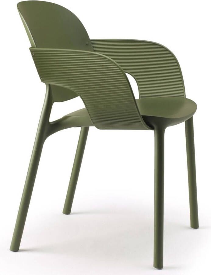 Scab Hug Stoel Armleuningen Set Van 4 Olijfgroen