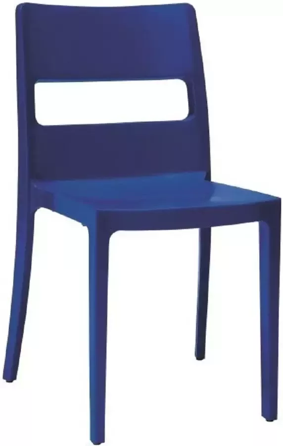 S•CAB Designstoel terrasstoel campingstoel SAI in donker blauw van het Italiaanse . Verpakt per 6 stuks en 5 jaar garantie!