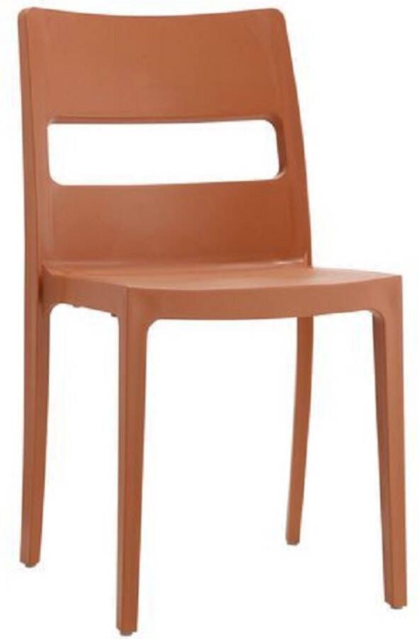 S•CAB Designstoel terrasstoel campingstoel SAI in terracotta van het Italiaanse . Verpakt per 6 stuks en 5 jaar garantie! - Foto 1