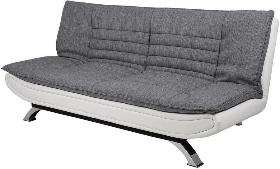 Hioshop Slaapbank Fanny wit en lichtgrijs design. - Foto 2