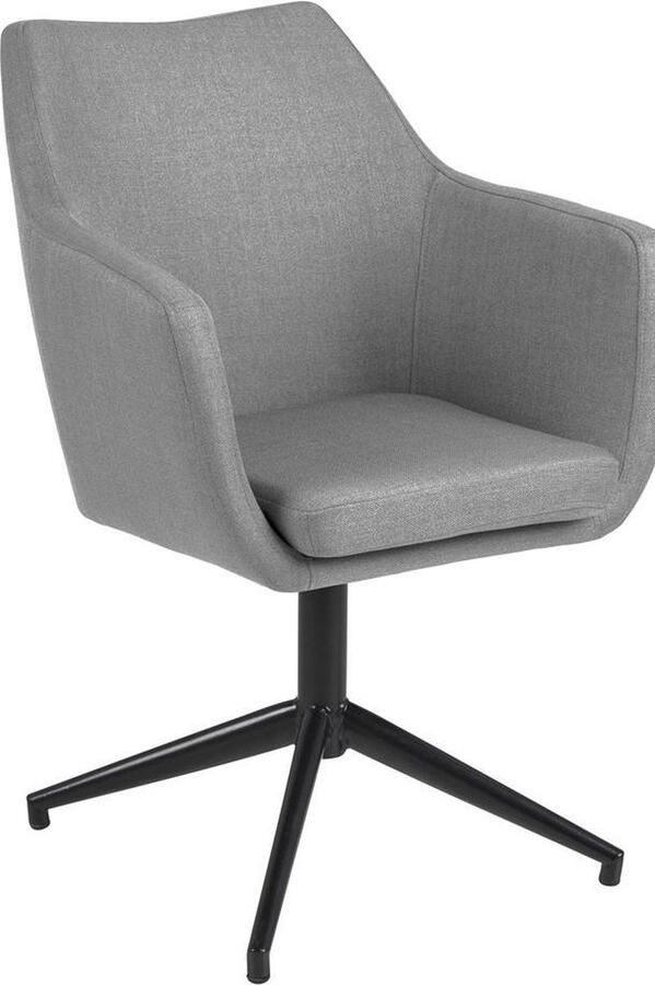Leen Bakker Eetkamerstoel Uppsala stof lichtgrijs (1 stuk)