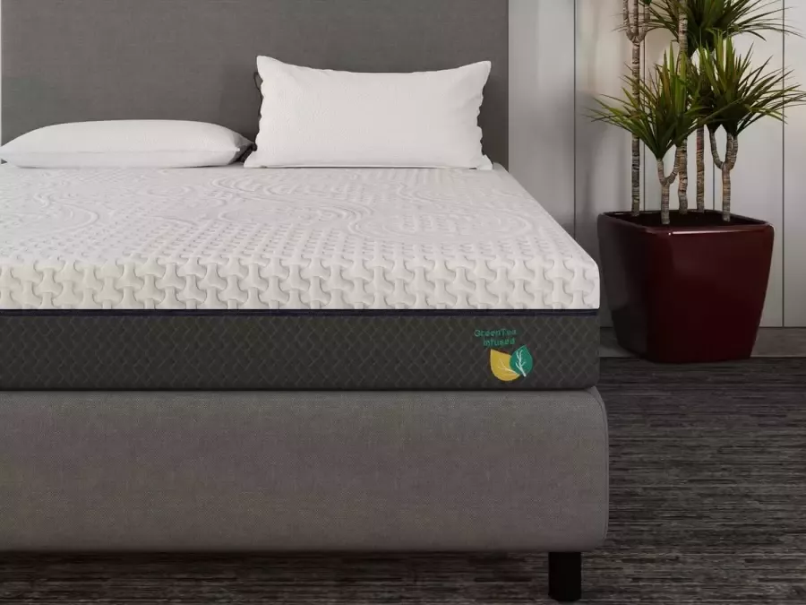 SCARNATTI VIP Comfort 18cm Matras 90x200 cm Koudschuim CoolGel 7 zone ergonomie Bamboe Kool Traagschuim Groene Thee 2in1 logeermatrassen Matrassen - Foto 6