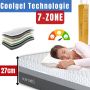 SCARNATTI Cool Gel Memory Foam Matras 27 cm 160 x 200 cm 7-zones visco-elastisch en koudschuimmatras verrijkt met groene thee en bamboe houtskool Zero-Partner-Disturbance - Thumbnail 3