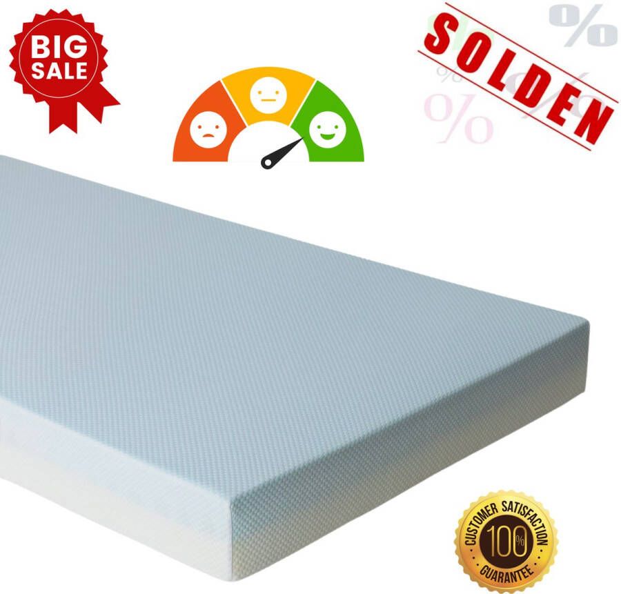 SCARNATTI HR-Koudschuim Matras 90x200 cm Eenpersoons Logeermatras 15 cm Afritsbaar hoes wasbaar Ook als kindermatras Anti-Allergisch