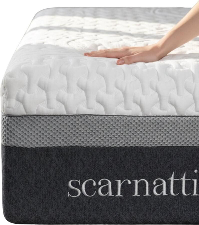 SCARNATTI Cool Gel Memory Foam Matras 27 cm 160 x 200 cm 7-zones visco-elastisch en koudschuimmatras verrijkt met groene thee en bamboe houtskool Zero-Partner-Disturbance - Foto 13
