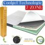 SCARNATTI Cool Gel Memory Foam matras 18 cm 160 x 200 cm 7-zones visco-elastisch en koudschuimmatras verrijkt met groene thee en bamboe houtskool Zero-Partner-Disturbance 2-in-1 - Thumbnail 3