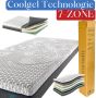 SCARNATTI Cool Gel Memory Foam matras 18 cm 90 x 200 cm 7-zones visco-elastisch en koudschuimmatras verrijkt met groene thee en bamboe houtskool Zero-Partner-Disturbance 2-in-1 - Thumbnail 2