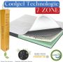 SCARNATTI Ultimate Comfort 18cm Matrassen 160x200 cm CoolGel 7 zone ergonomie Bamboe matras Kool Traagschuim Groene Thee Koudschuim 2in1 - Thumbnail 1