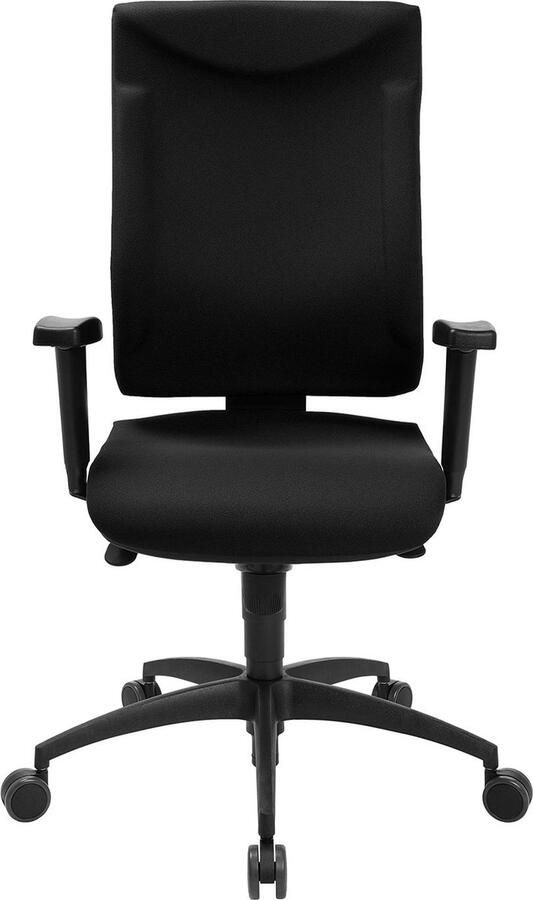 Schäfer Shop Pure bureaustoel SSI PROLINE P1 Clean met armleuningen puntsynchroonmechanisme zitting met bekkensteun antibacteriële bekleding zwart