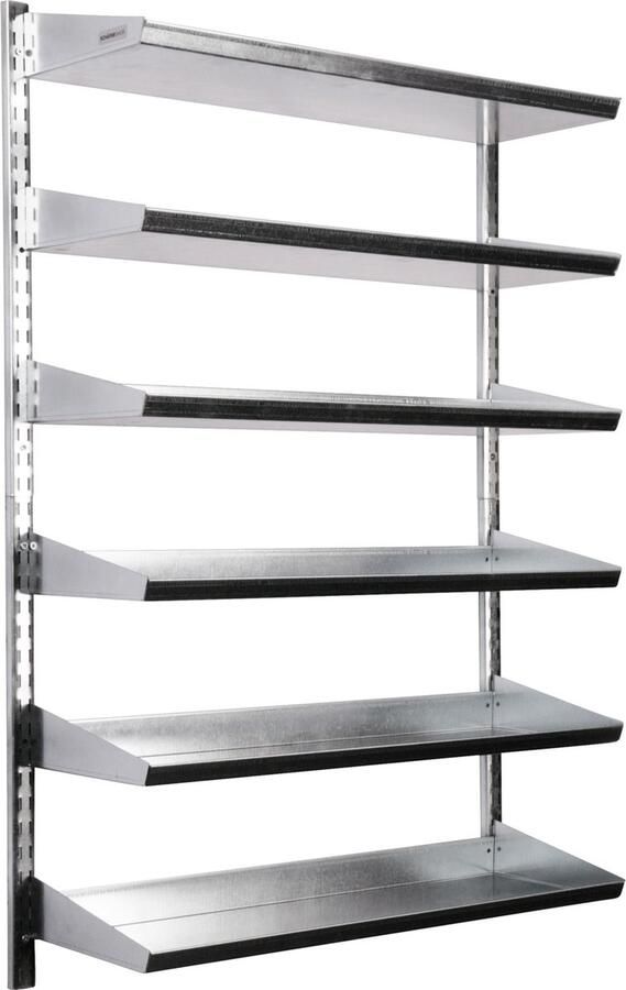 Schäfer Shop Select Wandrek 6VK 6 legborden met en zonder bak L 1000 x B 640 x D 220 mm