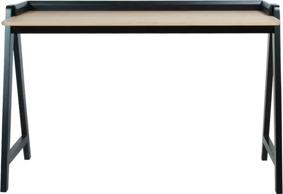Schaffenburg Domestico bureau met de afmeting 120 x 60 cm. Zwart frame en eikenkleurig blad. Vaste werkhoogte van 75 cm