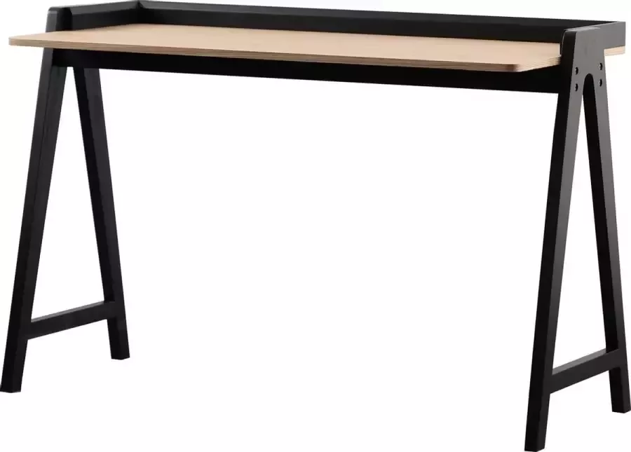 Schaffenburg Office Furniture Schaffenburg thuiswerk bureau Domestico 120x60 cm met een vaste werkhoogte van 75cm. Blad hout & onderstel kleur wit