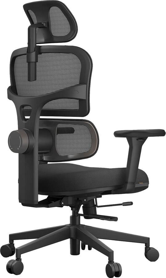 Schaffenburg ergonomische bureaustoel met ongeëvenaarde comfort en ergonomie. Kleur zwart. NEN-EN 1335 gecertificeerd