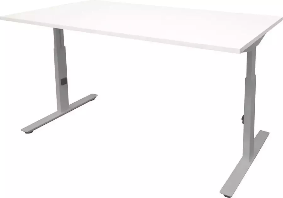 Schaffenburg Verstelbaar Bureau Linesto 120x80 wit alu frame