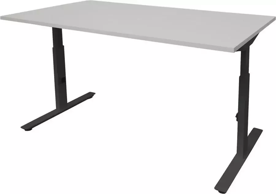 Schaffenburg Verstelbaar Bureau Linesto 140x80 grijs zwart frame