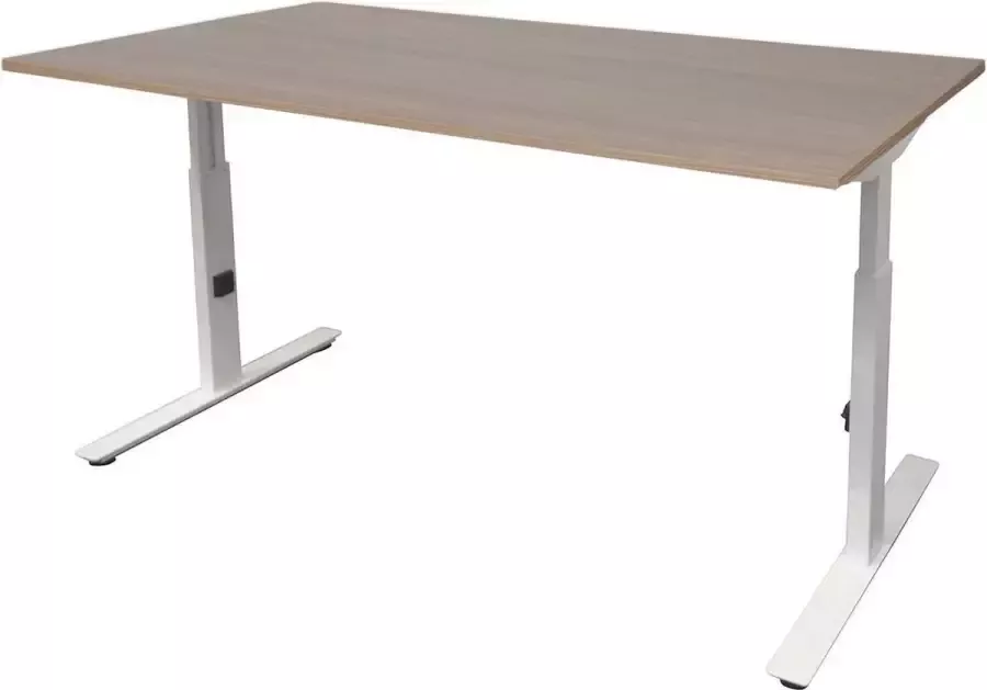Schaffenburg Verstelbaar Bureau Linesto 140x80 Havana Kersen wit frame