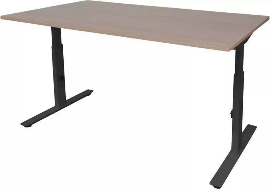 Schaffenburg Verstelbaar Bureau Linesto 140x80 Havana Kersen zwart frame