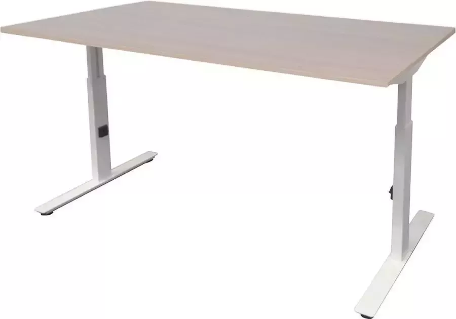 Schaffenburg Verstelbaar Bureau Linesto 140x80 lindb. wit frame