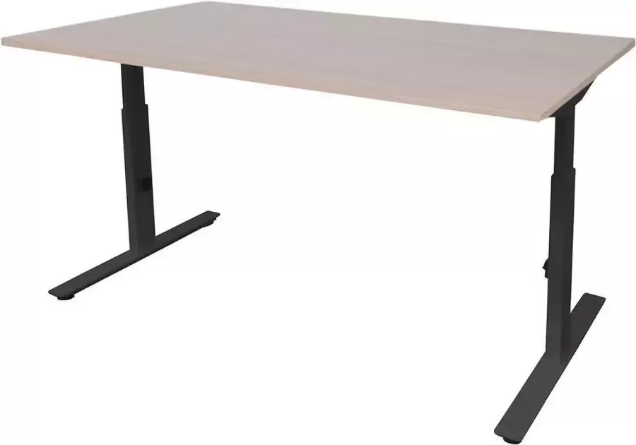 Schaffenburg Verstelbaar Bureau Linesto 140x80 lindb. zwart frame