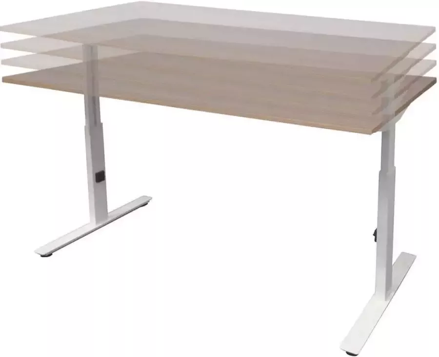 Schaffenburg Verstelbaar Bureau Linesto 180x80 logan zwart frame