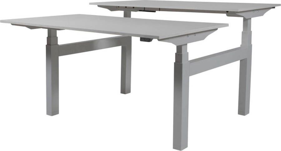 Schaffenburg Zit Sta Bureau (2pp) Elek 140x80 80 grijs alu frame