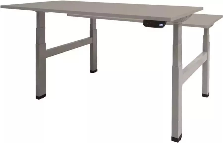 Schaffenburg Zit Sta Bureau Duo Elek 140x80 krijtwit -wit frame