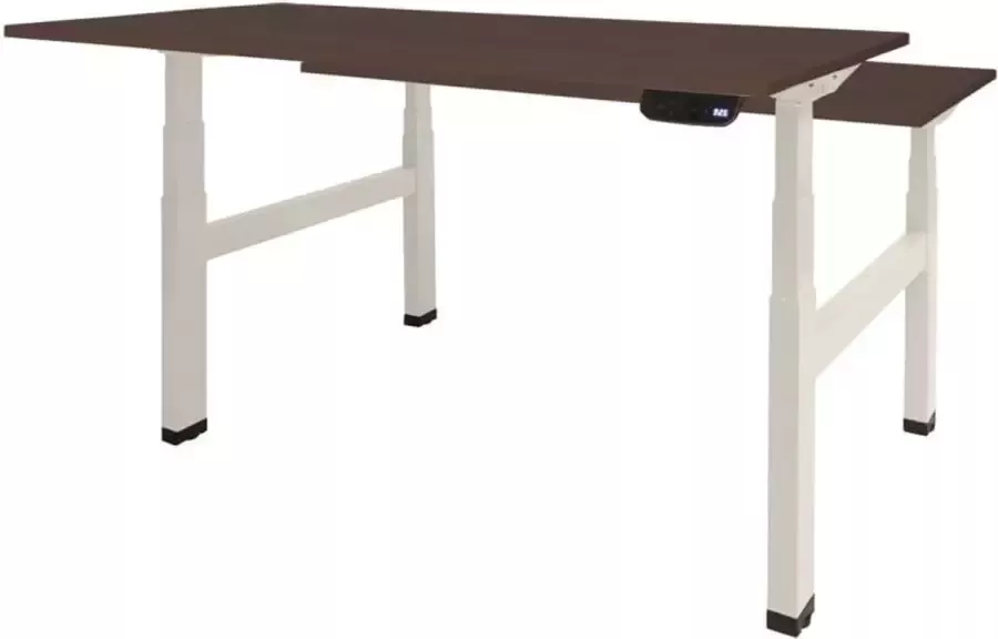 Schaffenburg Zit Sta Bureau Duo Elek 180x80 krijtwit -alu frame