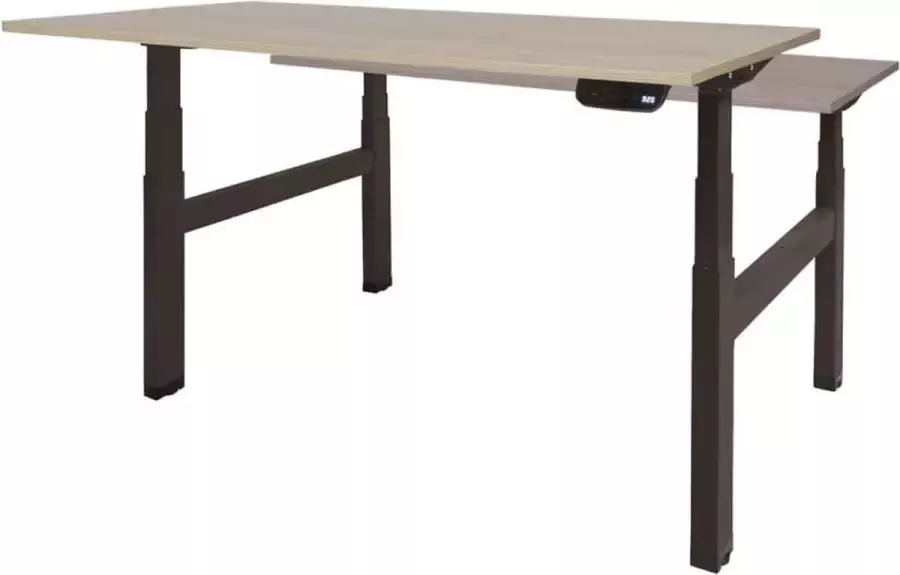 Schaffenburg Zit Sta Bureau Duo Elektrisch 140x80 grijs -zwart frame