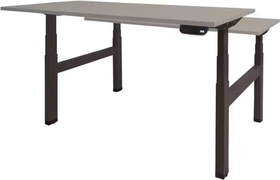 Schaffenburg Zit Sta Bureau Duo Elektrisch 160x80 grijs -zwart frame