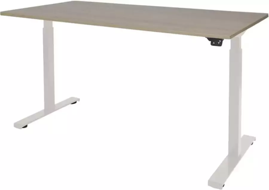 Schaffenburg Zit Sta Bureau Elektrisch 140x80 grijs -alu frame