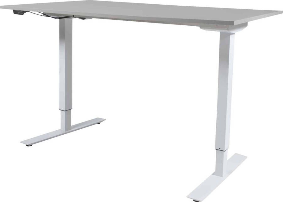 Schaffenburg Zit Sta Bureau Elektrisch 140x80 licht grijs -alu frame