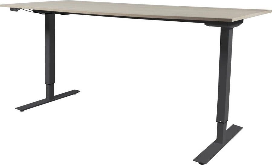 Schaffenburg Zit Sta Bureau Elektrisch 160x80 Havana Kersen zwart frame