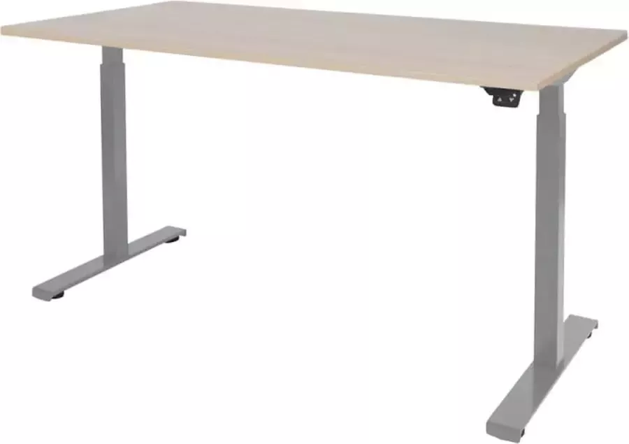 Schaffenburg Zit Sta Bureau Elektrisch 160x80 krijtwit -alu frame