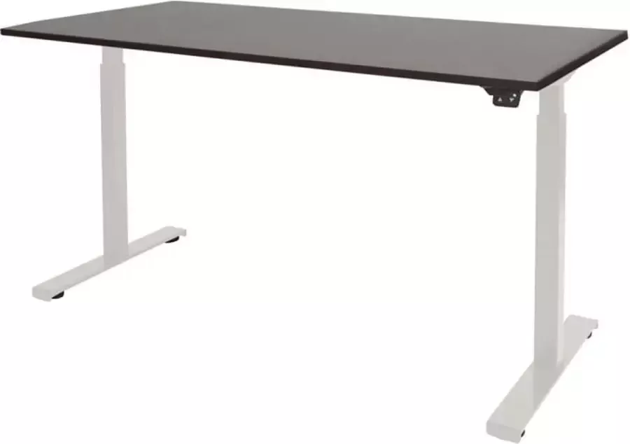 Schaffenburg Zit Sta Bureau Elektrisch 180x80 Havana Kersen -alu frame