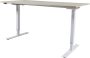 Schaffenburg Zit Sta Bureau Elektrisch 180x80 logan eik wit frame - Thumbnail 1