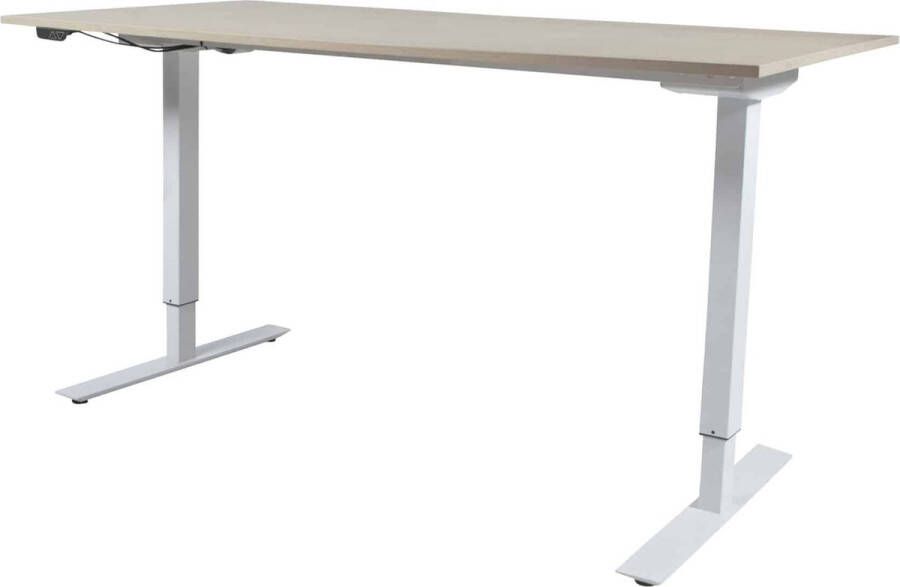 Schaffenburg Zit Sta Bureau Elektrisch 180x80 logan eik wit frame - Foto 2