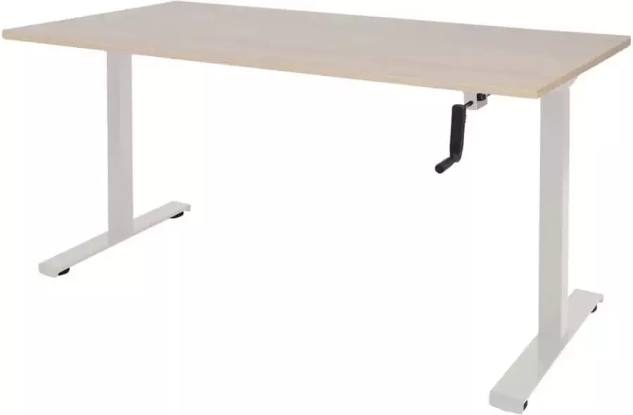 Schaffenburg Zit Sta bureau Slinger 140x80 Eiken wit frame