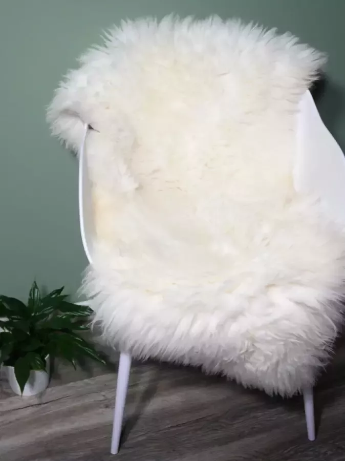 Schapenvacht.SHOP Schapenvacht IJslands Wit XXL (120cm) 100% ECHT Schapenvacht Wol Vloerkleed - Foto 2