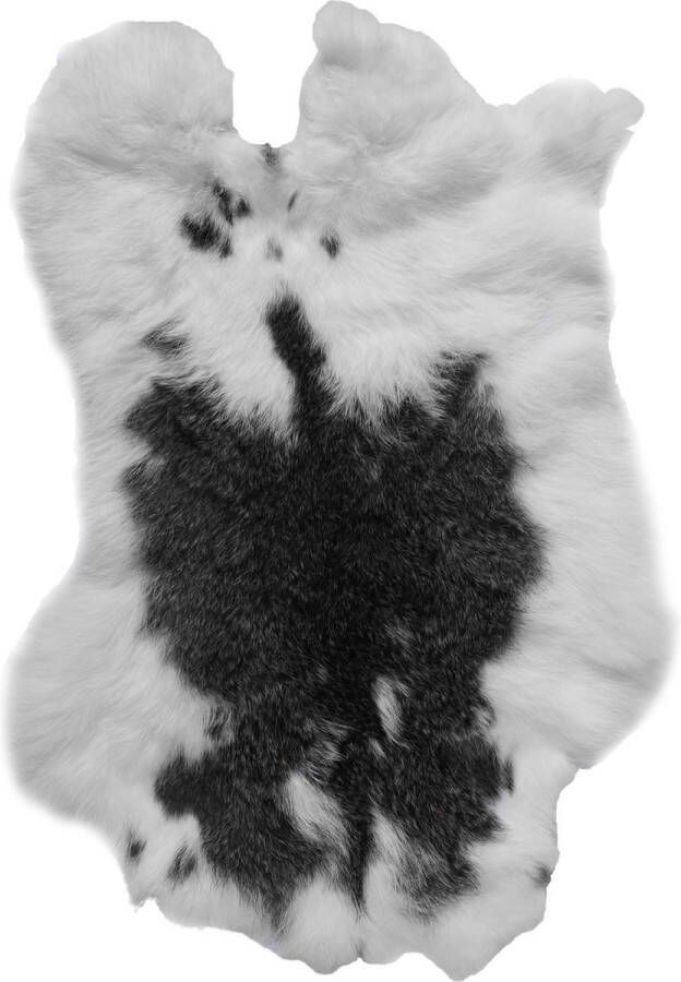 Wildlife Design SET VAN 2 witte konijnenvachtjes 2 vachtjes konijnenvel wit velletje tafel dierenvel salontafel - Foto 2