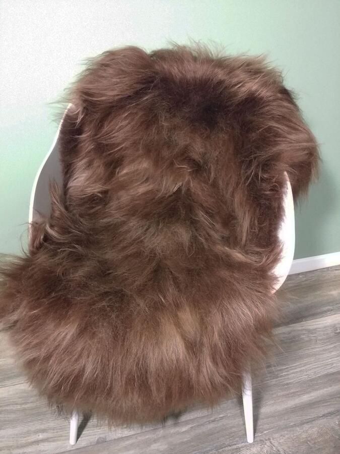 Schapenvacht.SHOP Schapenvacht IJslands Bruin XL (115cm) 100% ECHT Schapenvacht Wol Vloerkleed