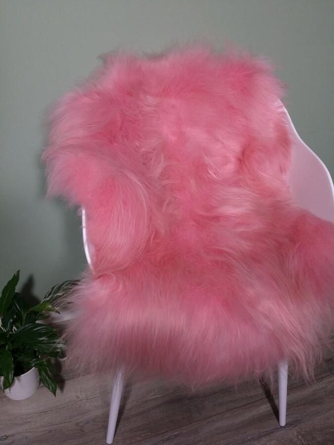 Schapenvacht.SHOP Schapenvacht IJslands Roze XL (115cm) 100% ECHT Schapenvacht Wol Vloerkleed
