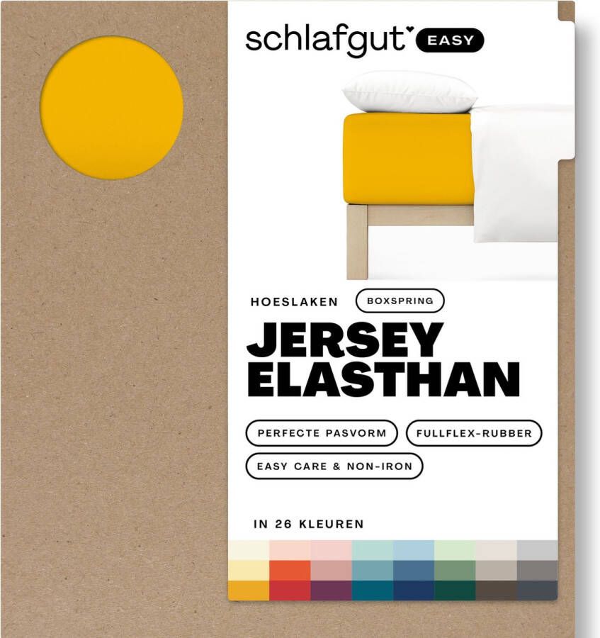 Schlafgut Boxspring Easy Jersey Elasthan Hoeslaken S 90x190 100x220 196 Yellow Deep