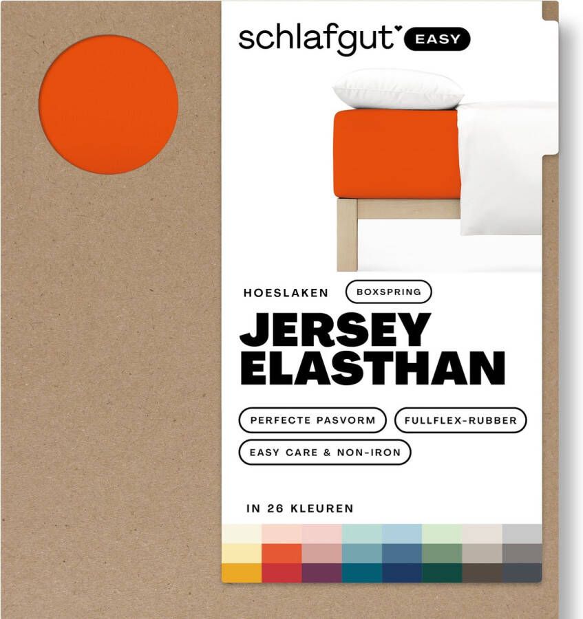 Schlafgut Boxspring Easy Jersey Elasthan Hoeslaken XL 180x200 200x220 269 Red Mid