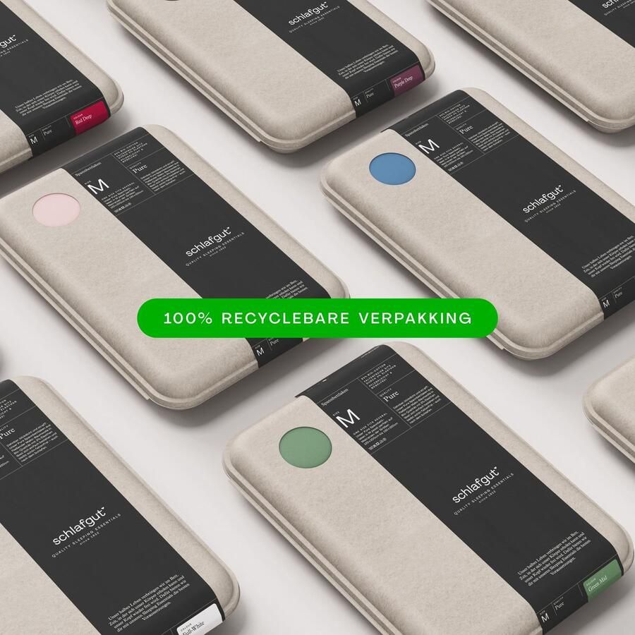 Schlafgut Pure Boxspring matras Jersey Hoeslaken Eenpersoons – 90x200 cm Matrashoogte tot 40cm Creme