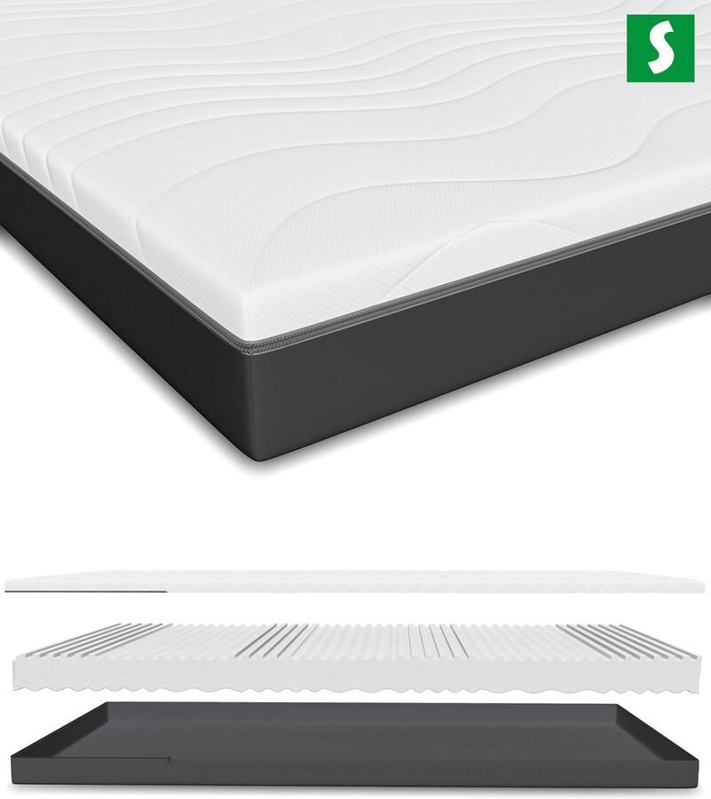 Schlaftroll Koudschuim Matras 120 x 200 cm 7 Zones Koudschuim Matras 120x200 Hoogte 13cm Koudschuim Matras 120x200 cm eenpersoons Anti-allergische wasbare hoes met rits Koudschuim Matrassen 120 x 200 Stevig matras
