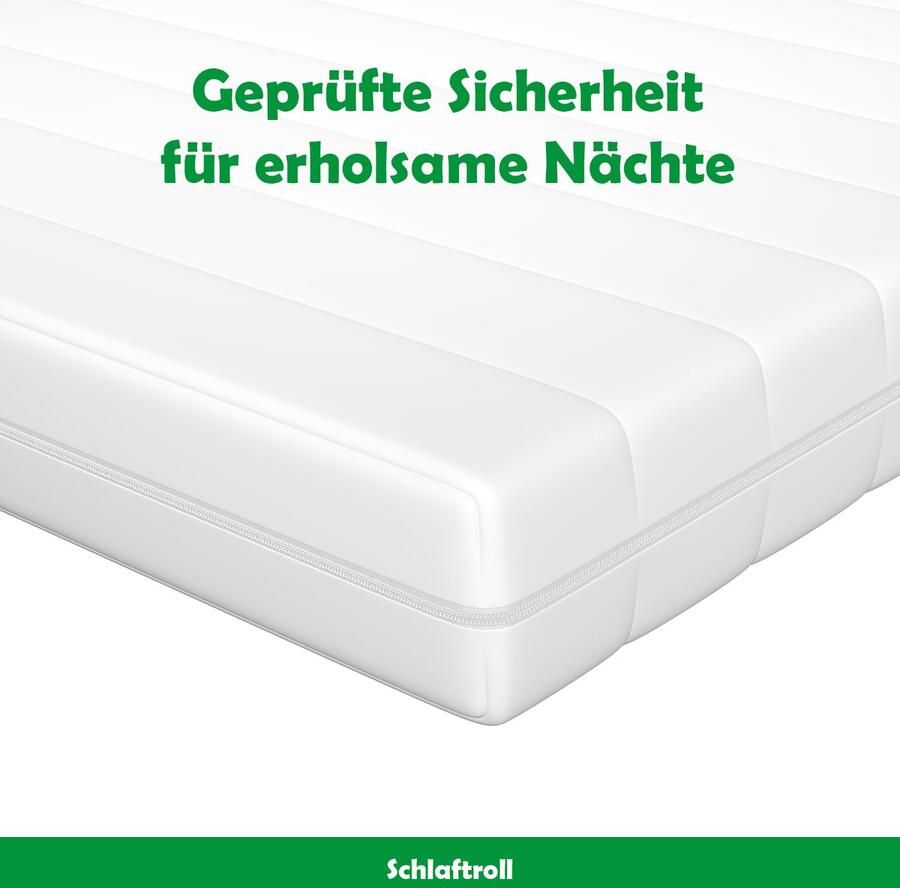 Schlaftroll Koudschuim Matras 120x200 7 zones koudschuim microvezel tijk 15 cm hoog Gemiddeld