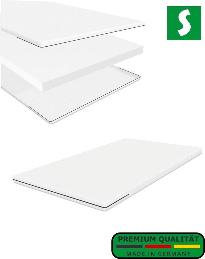 Schlaftroll koudschuim topdekmatras 100 x 190 5 cm hoog Stevig