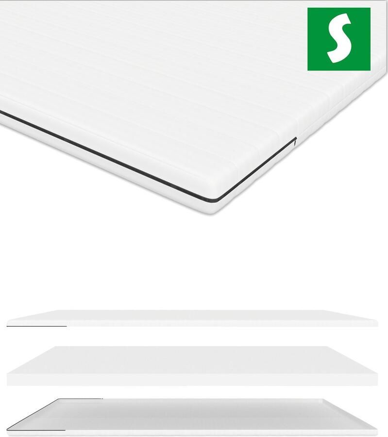 Schlaftroll koudschuim topdekmatras 180 x 200 5 cm hoog Stevig