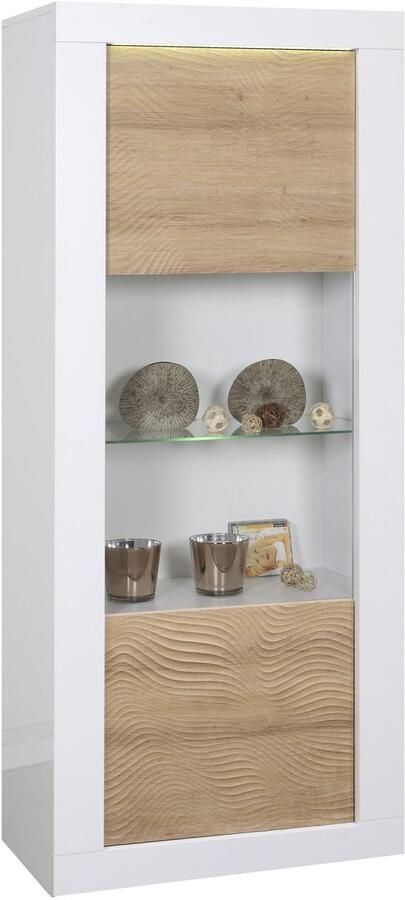 CaliCosy Bibliothèque 1 porte avec Vitrine KARMA Fabrication Française