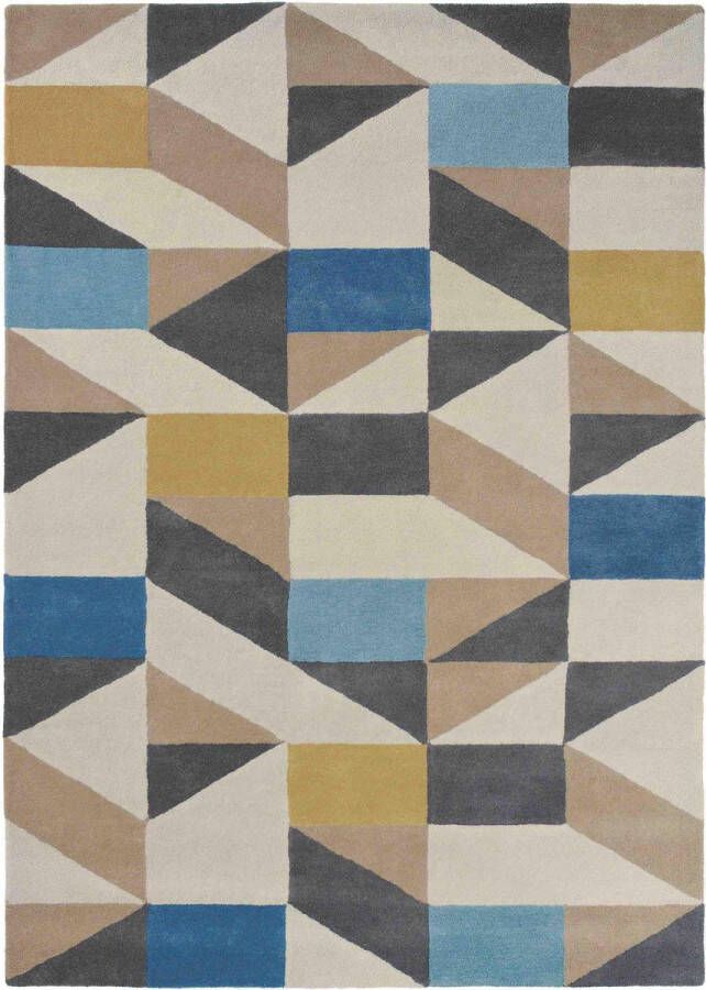 Scion Nuevo Indigo 26108 Vloerkleed 200x280 Rechthoek Laagpolig Tapijt Modern Meerkleurig